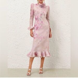 Zimmerman crush flower midi dress
